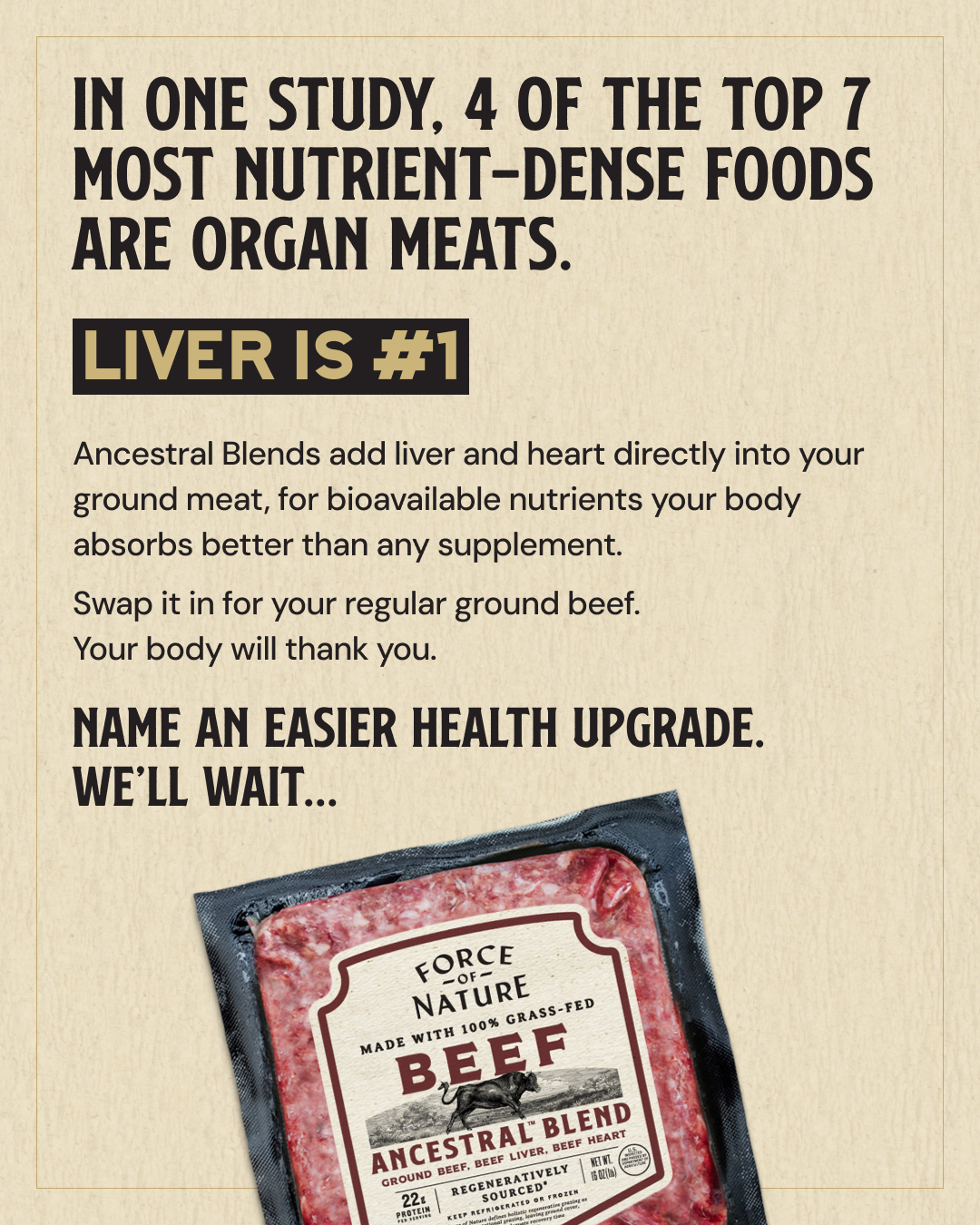 Force Of Nature Meats Facebook ad