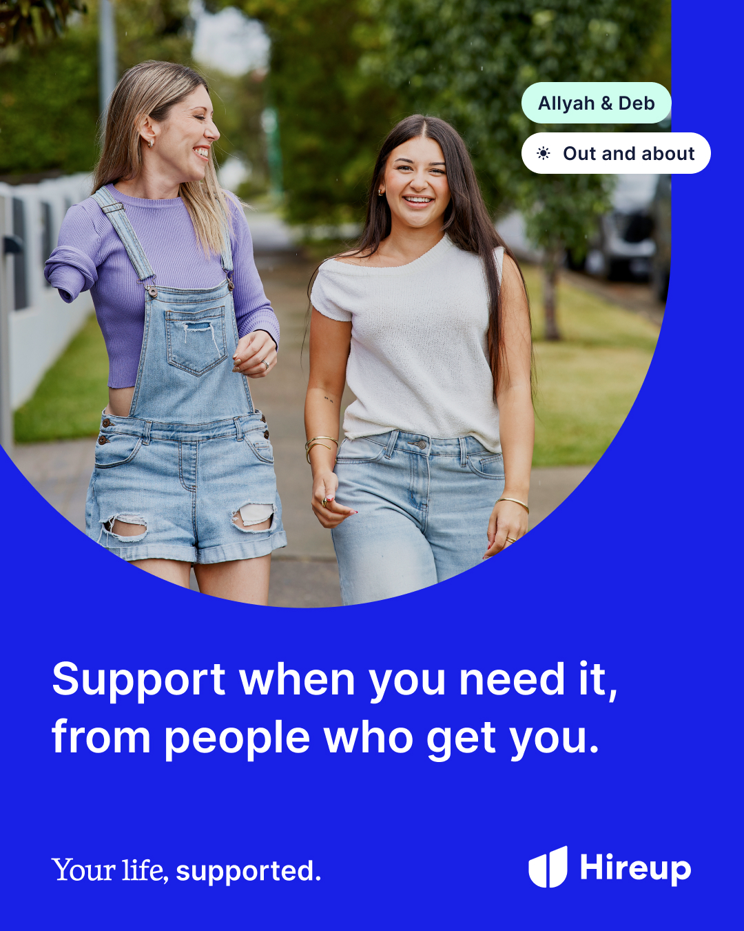 Hireup Facebook ad