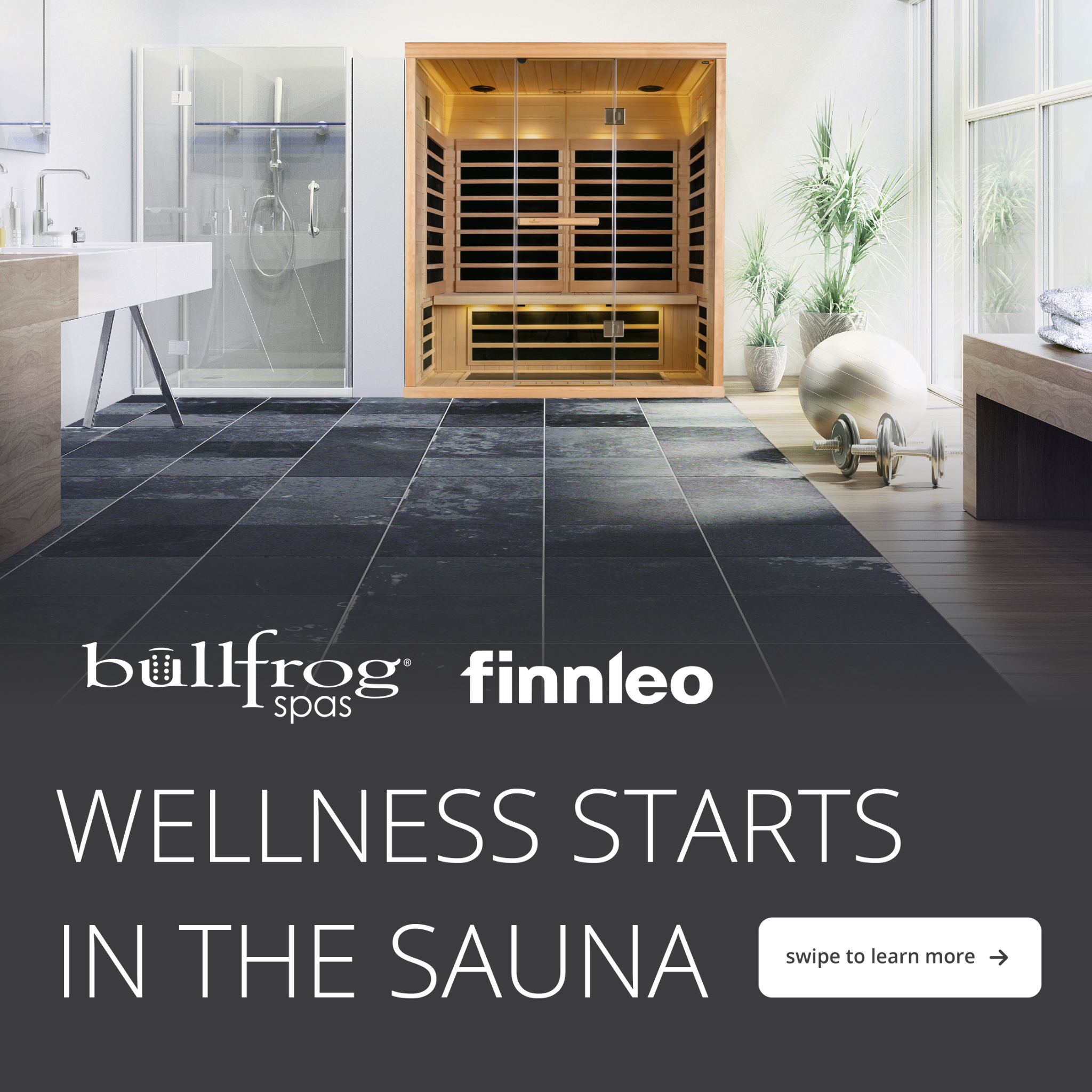Bullfrog Spas of Northern Utah Facebook ad: Discover how a home sauna can support relaxation…