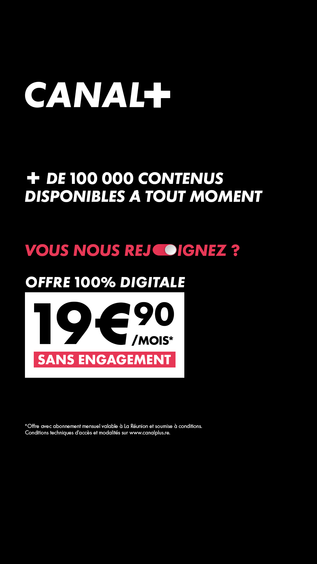 CANAL+ Réunion Facebook ad from Dec 18, 2025