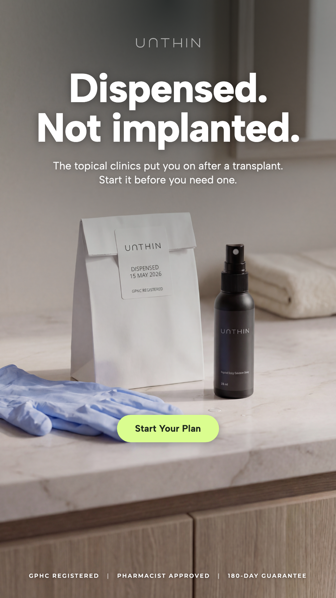 Unthinhair Facebook ad