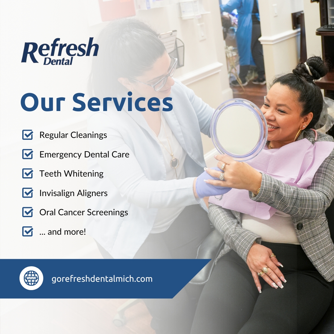 Refresh Dental Facebook ad: Comprehensive Dental Care Under One Roof!