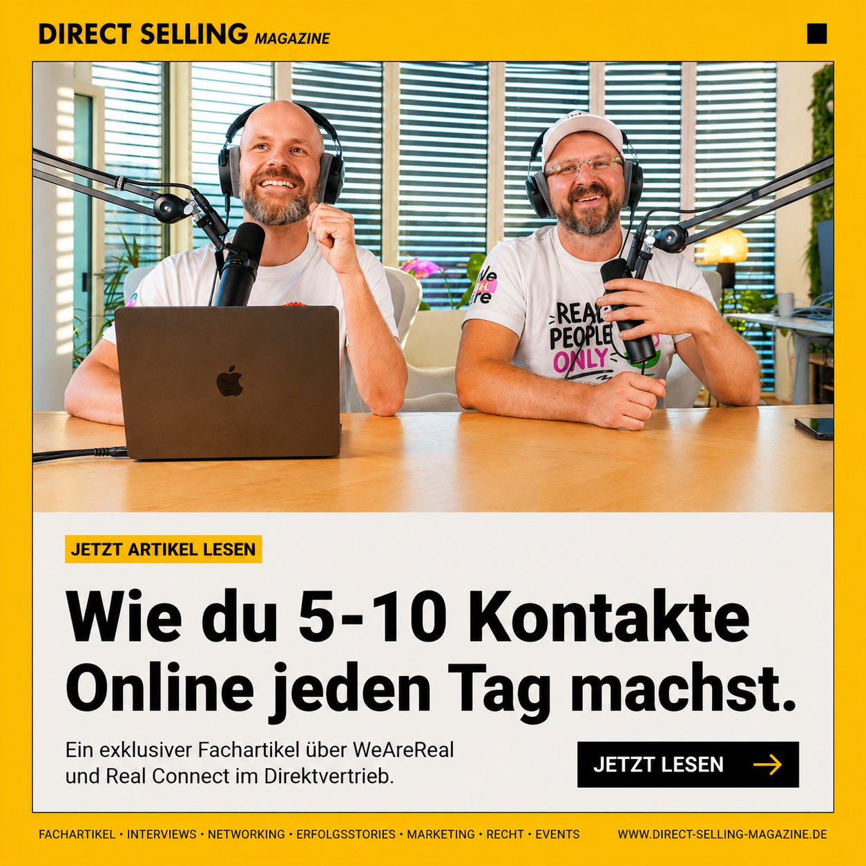 Wearereal Facebook ad: 5-10 neue Kontakte Online? Das DIRECT MAGAZINE hat es sich…