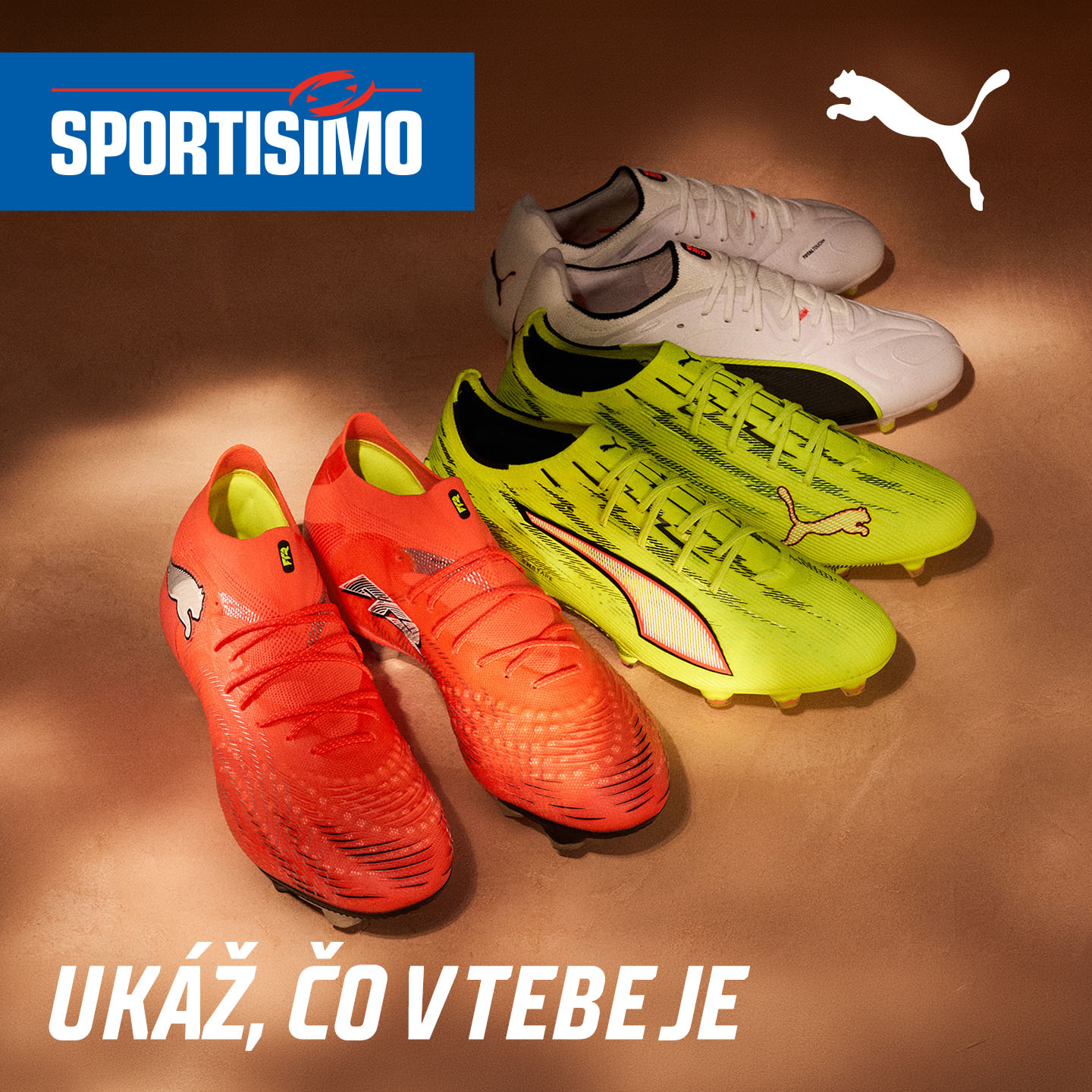 Sportisimo Slovensko Facebook ad: Vyberte si svojho favorita medzi kopačkami Puma ULTRA…