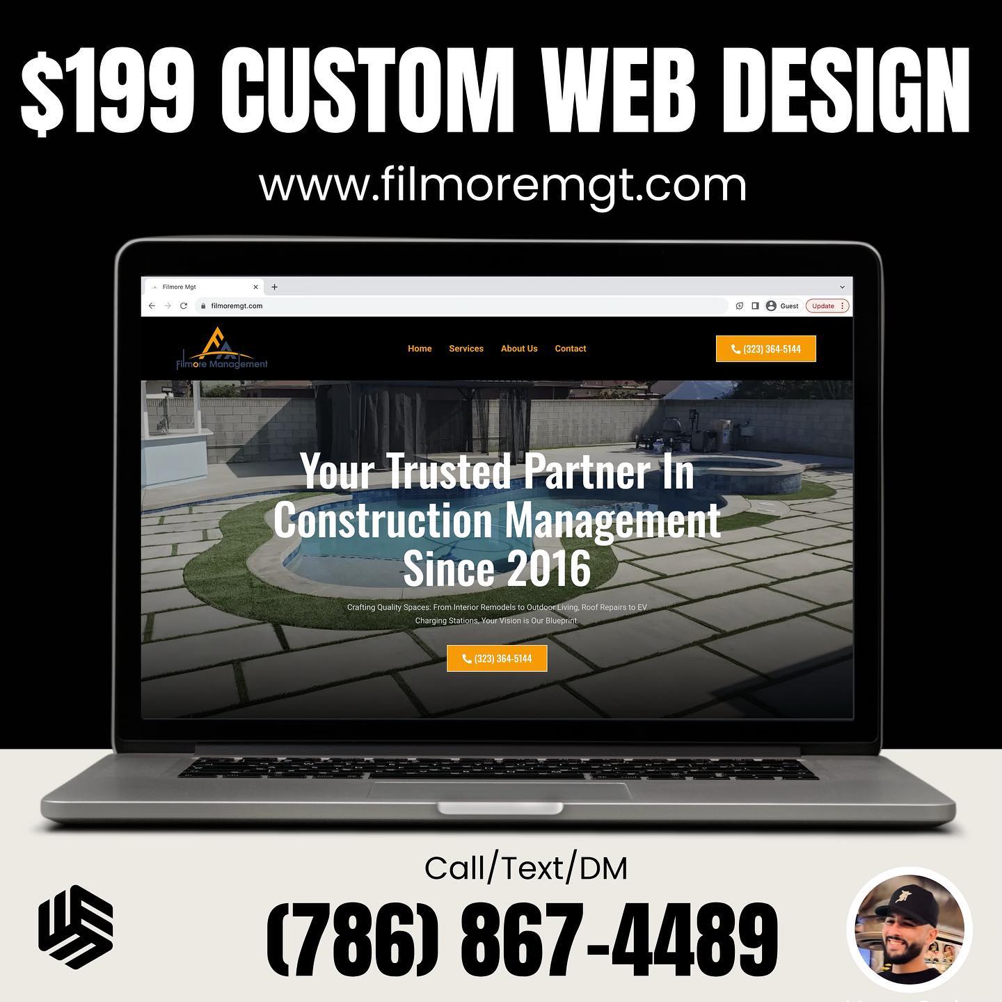Manny Padron Facebook ad: $199 Professional Website Development & Online Marketing