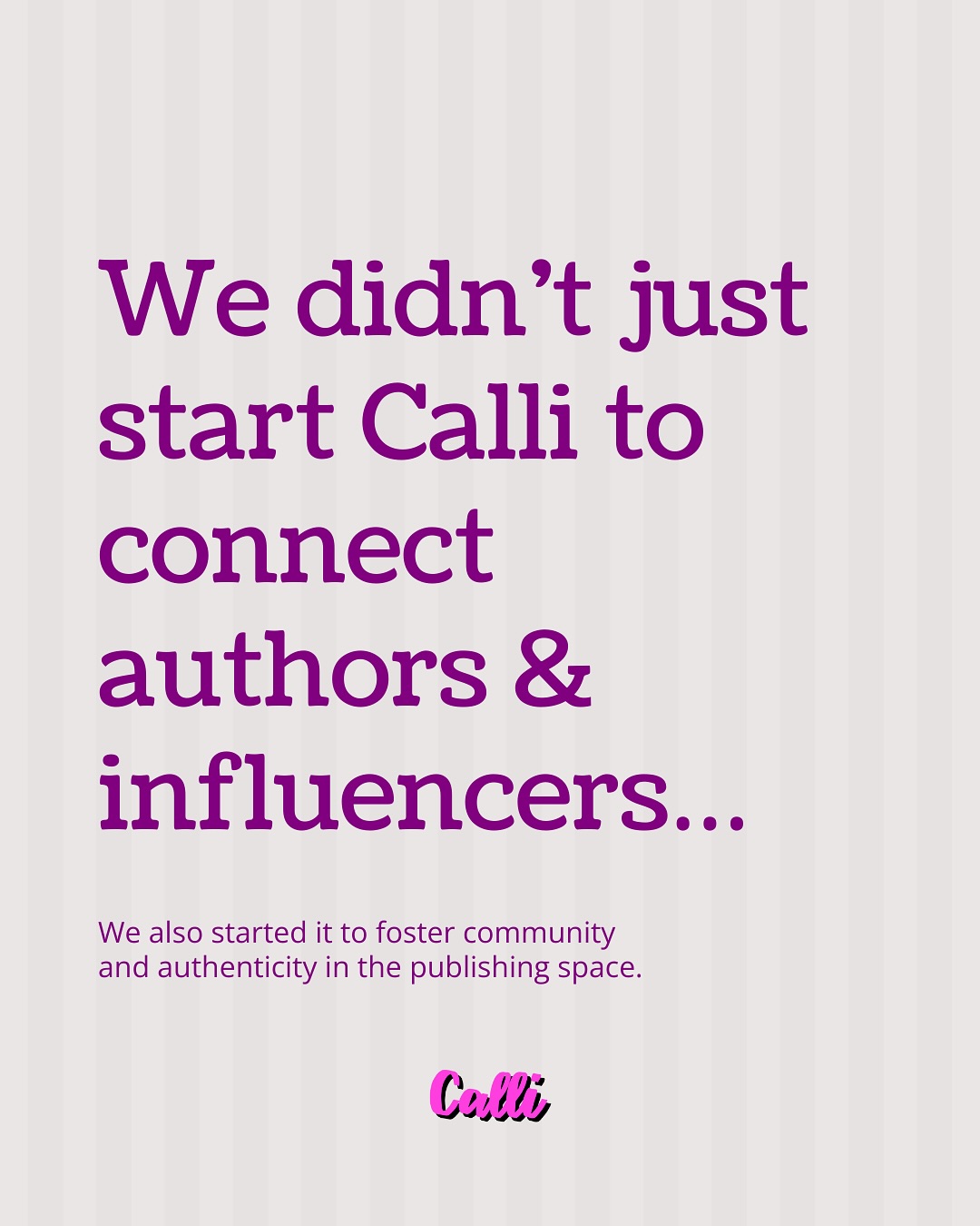 Join Chord Facebook ad: Our goal at Calli?