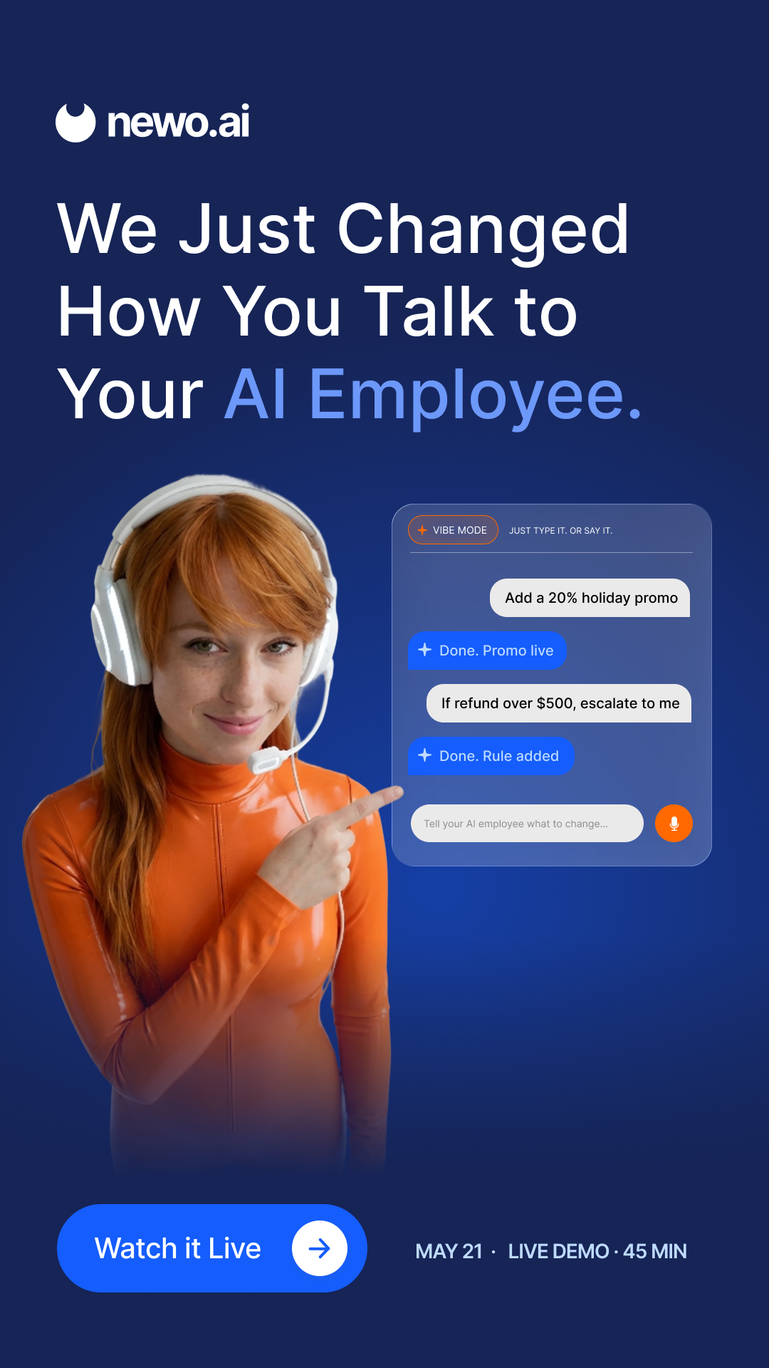 Newo.ai Facebook ad