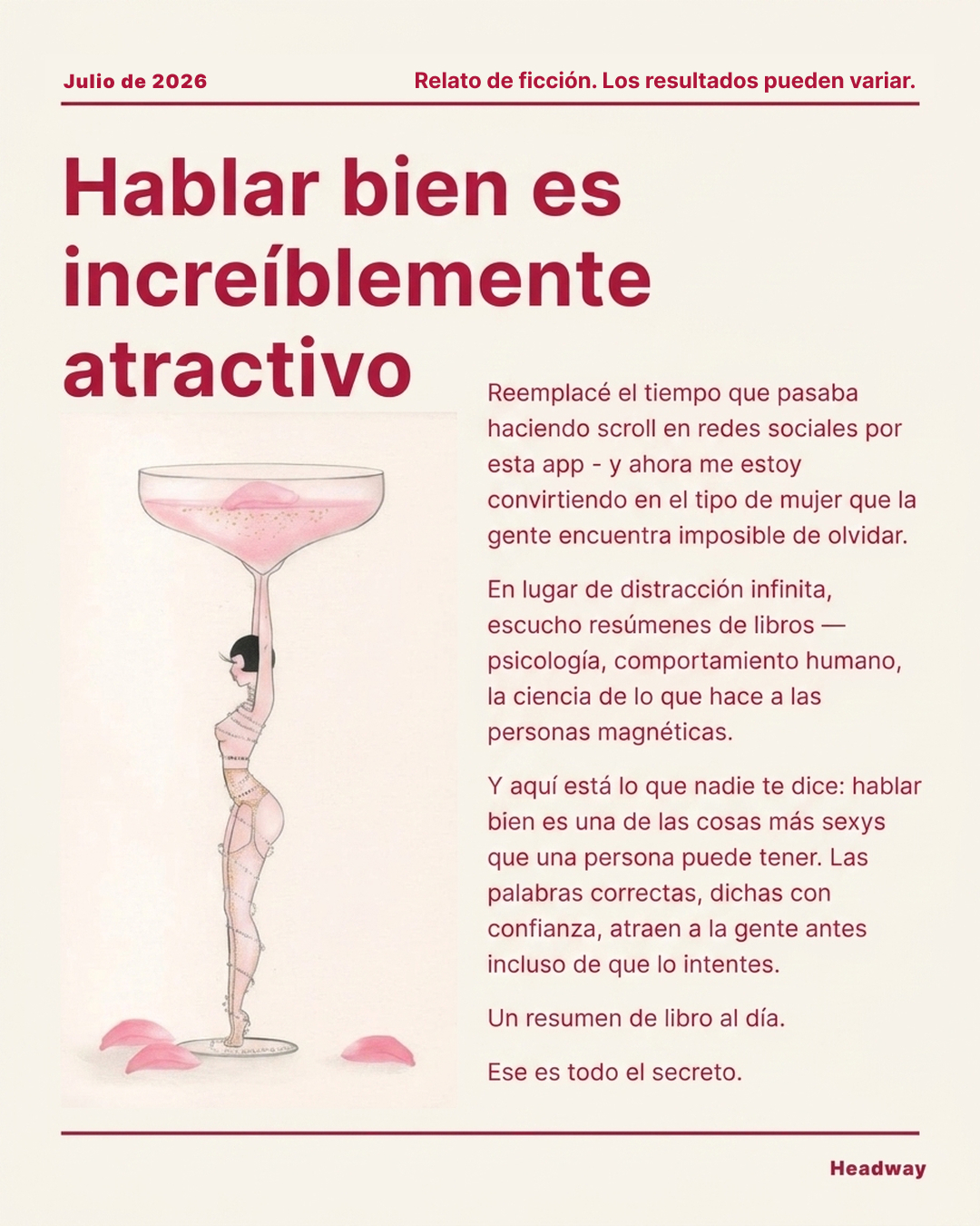 Headway: App de crecimiento diario Español Facebook ad: Domina la habilidad que lo cambia todo