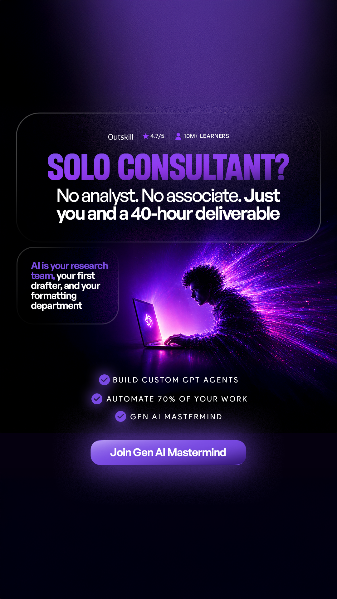 Outskill Facebook ad