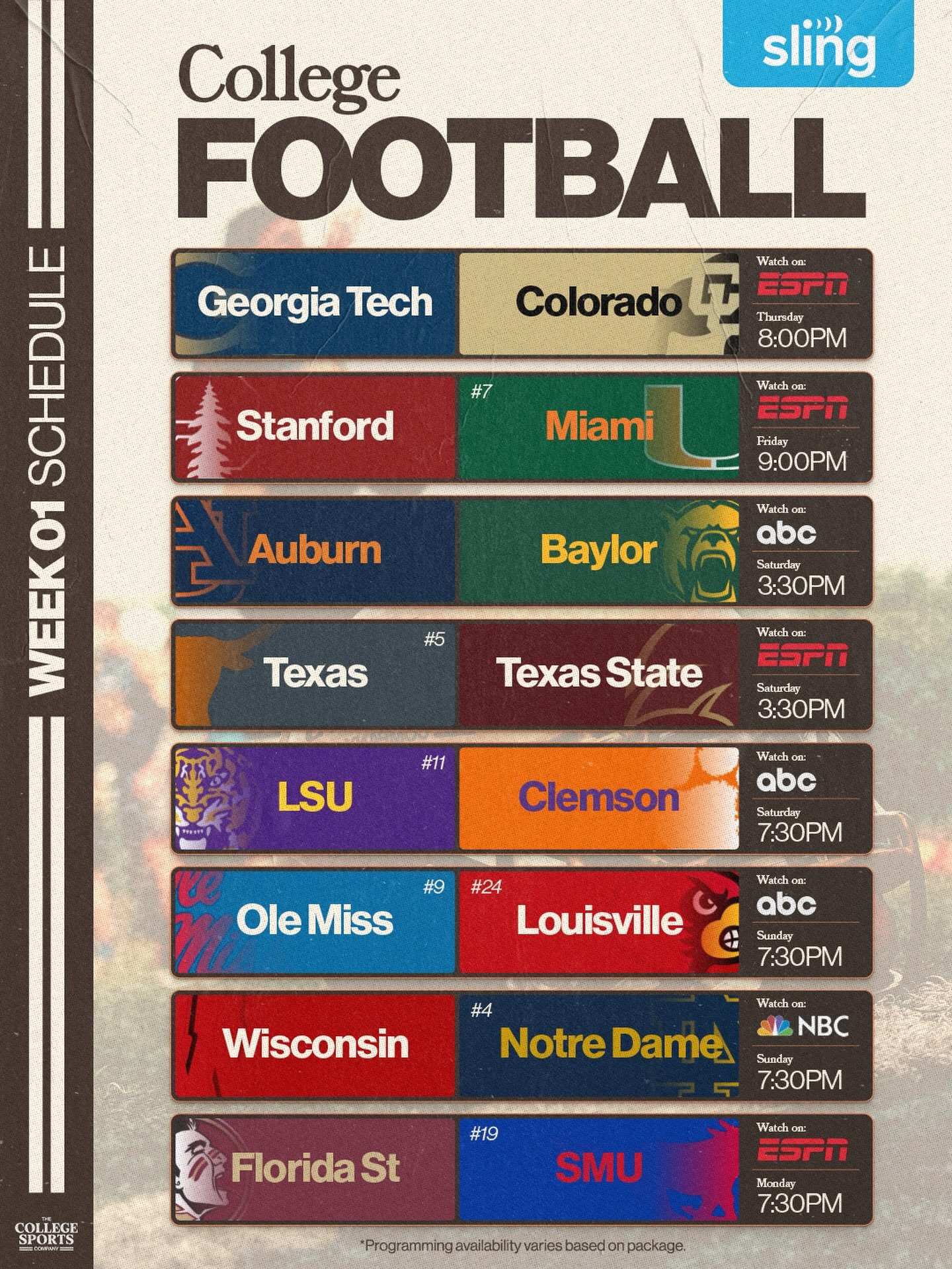 The College Sports Company Facebook ad