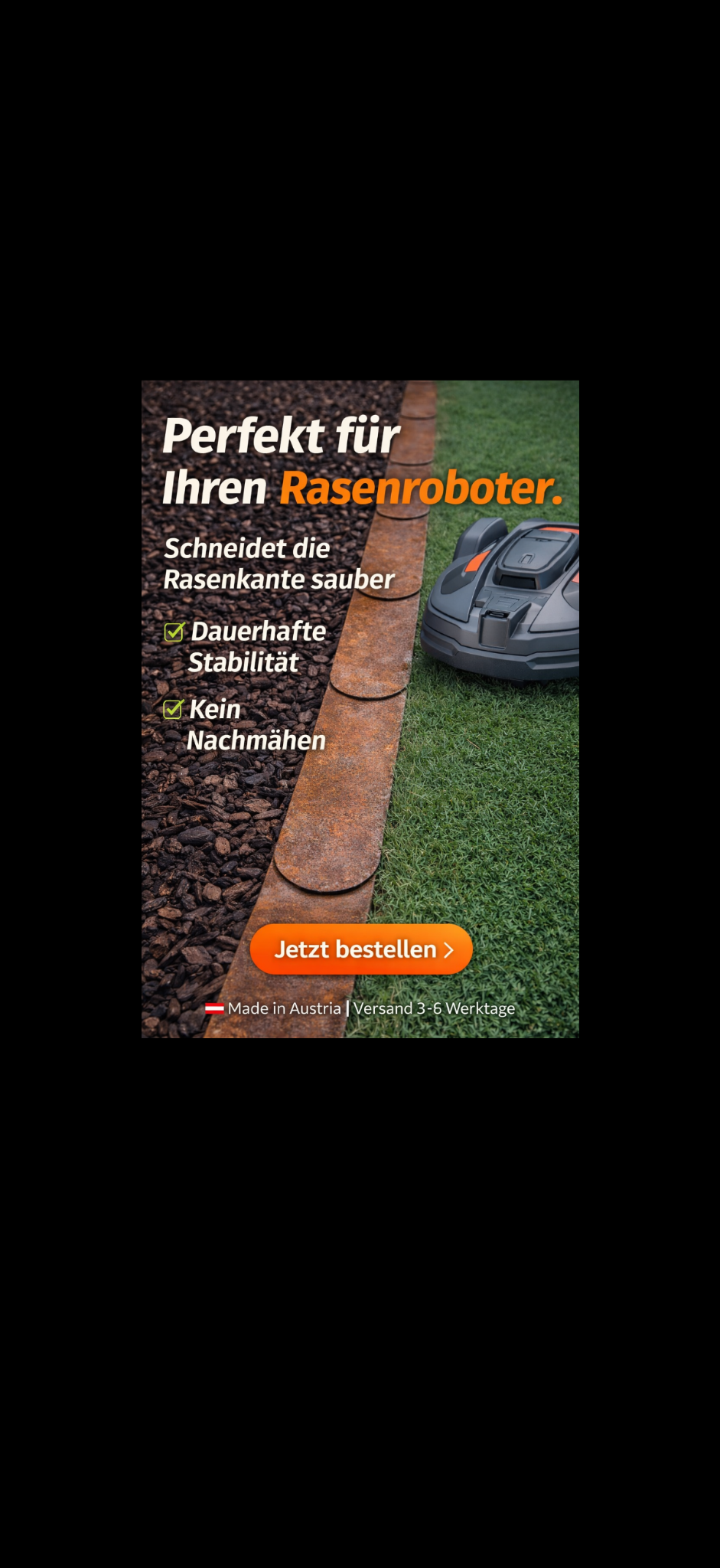 Rasenkantemetall Facebook ad