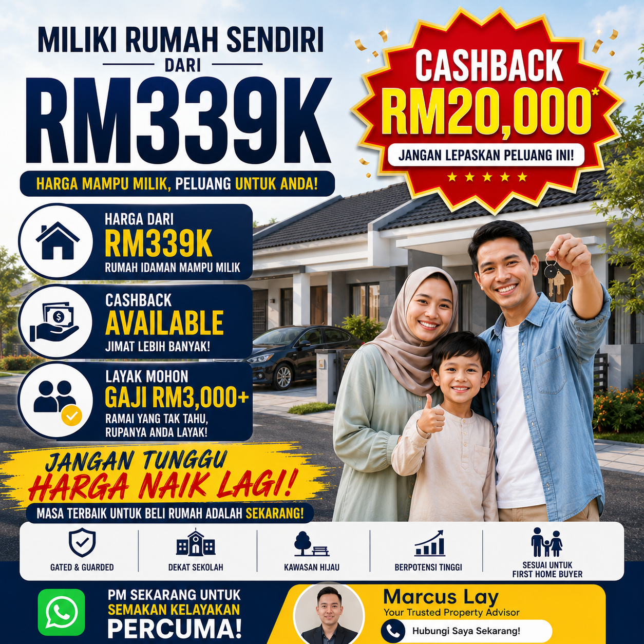 Your Property Advisor Facebook ad: Rumah Sendiri Dari RM339K