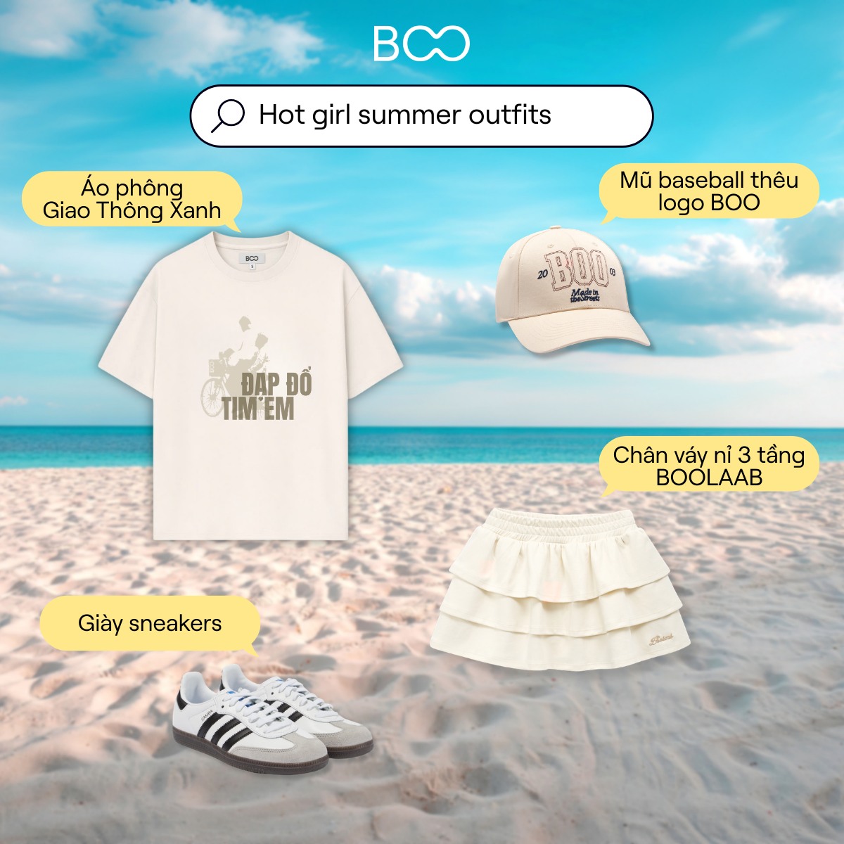 BOO Facebook ad: CÁC HOT GIRL SUMMER ĐÃ SẮM ĐỒ DU…