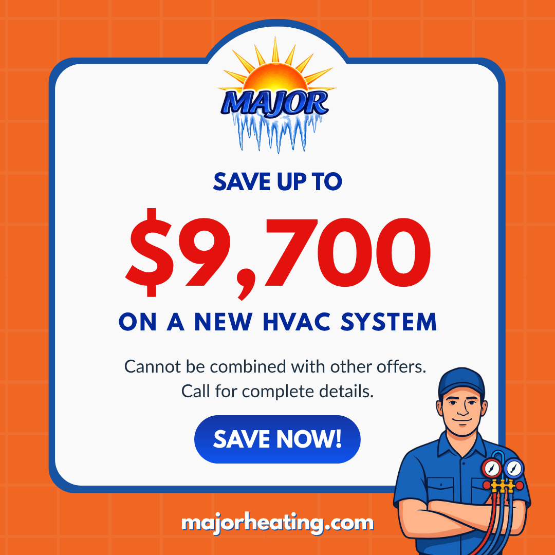 Major Heating and Air Conditioning Facebook ad