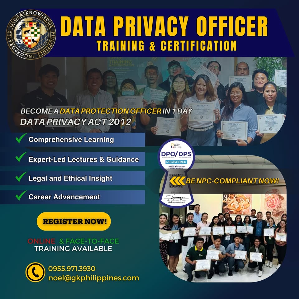 GlobalKnowledgePhilippines / GKPH Facebook ad: DPO Certification!