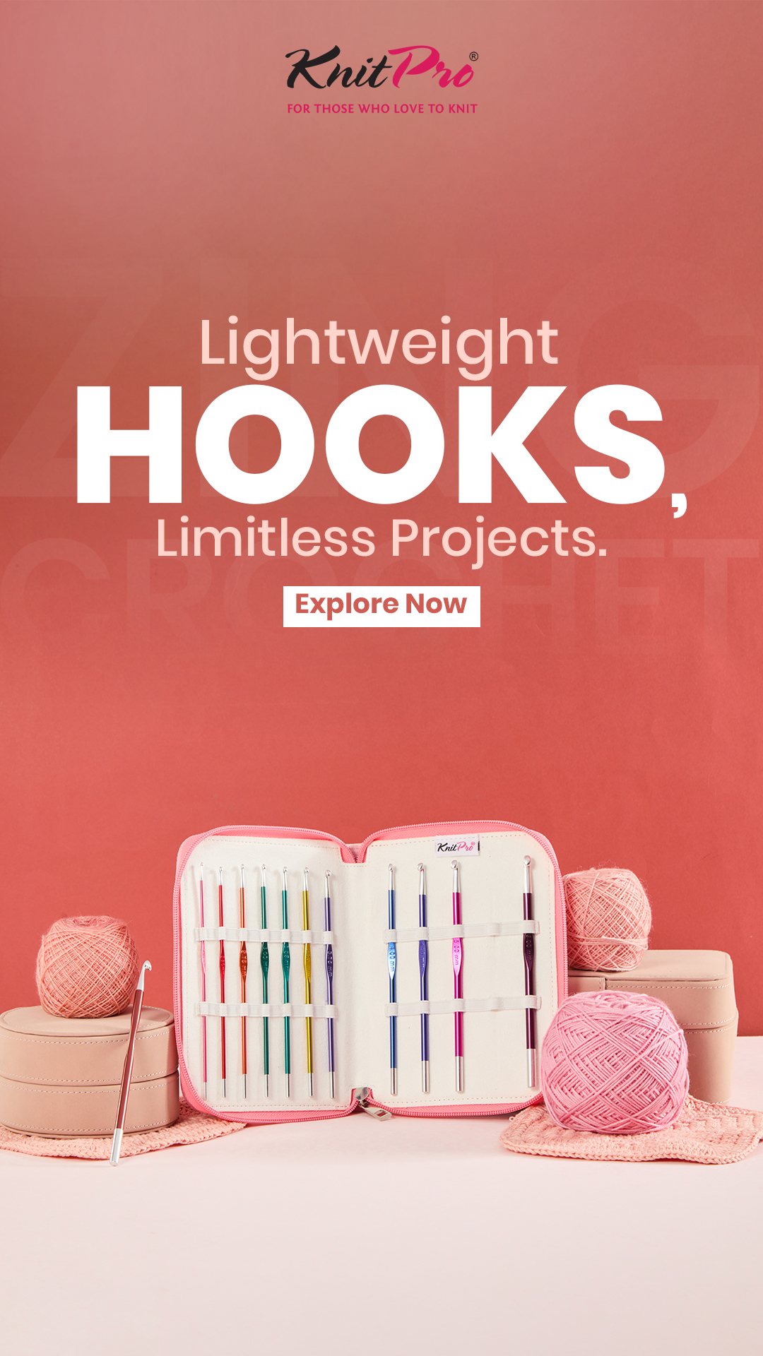 KnitPro Facebook ad: Knitters love Zing for superior grade aluminium…