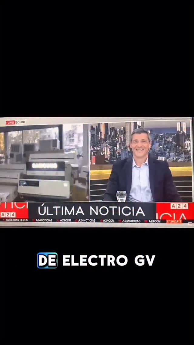 Heladeras GV Boedo Facebook ad: OTRA VEZ LA TV VINO A VISITARNOS