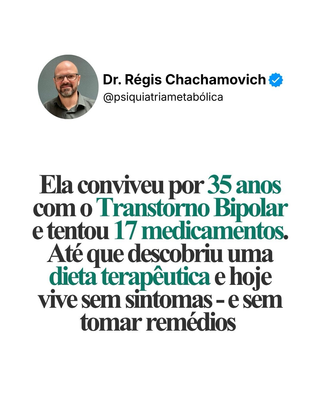 dr_regis_chachamovich Facebook ad: @psiquiatriametabolica
