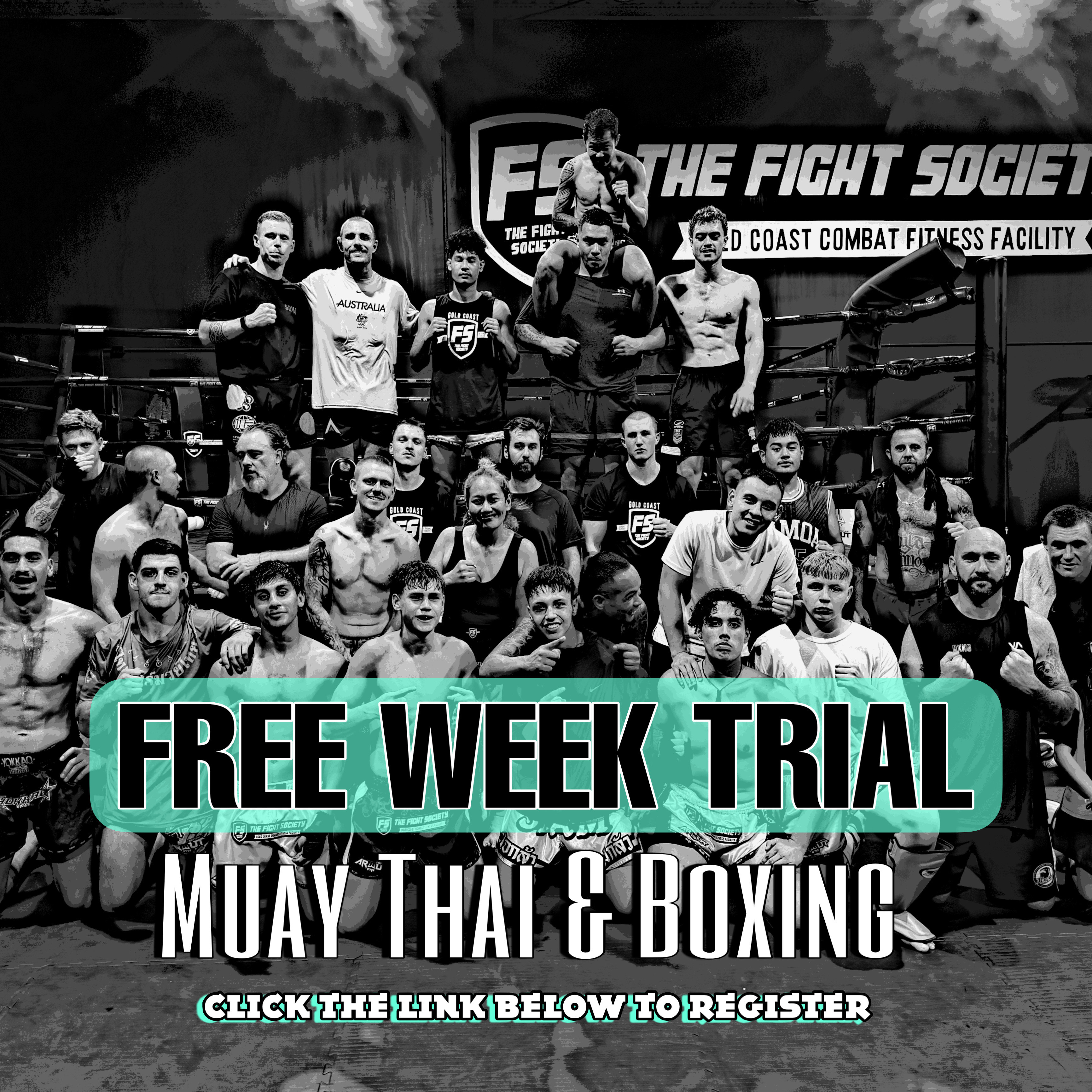 The Fight Society Facebook ad: FREE WEEK TRIAL