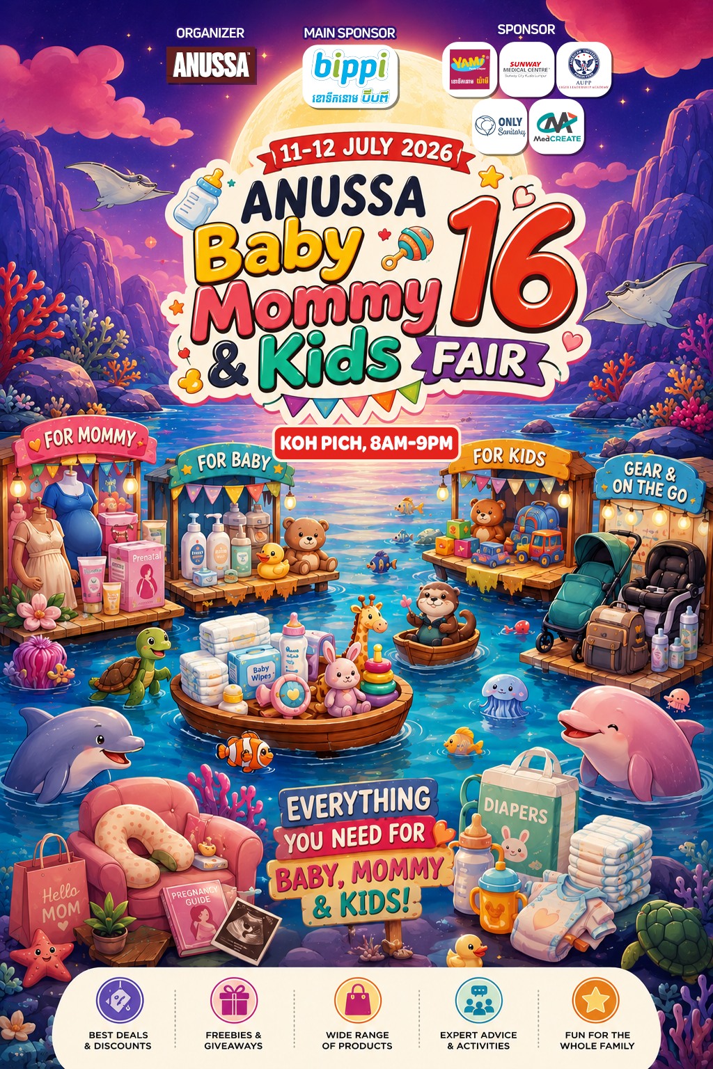 Kids & Families Fair by Anussa Facebook ad: Everything You Need For Baby, Mommy, Kid &…
