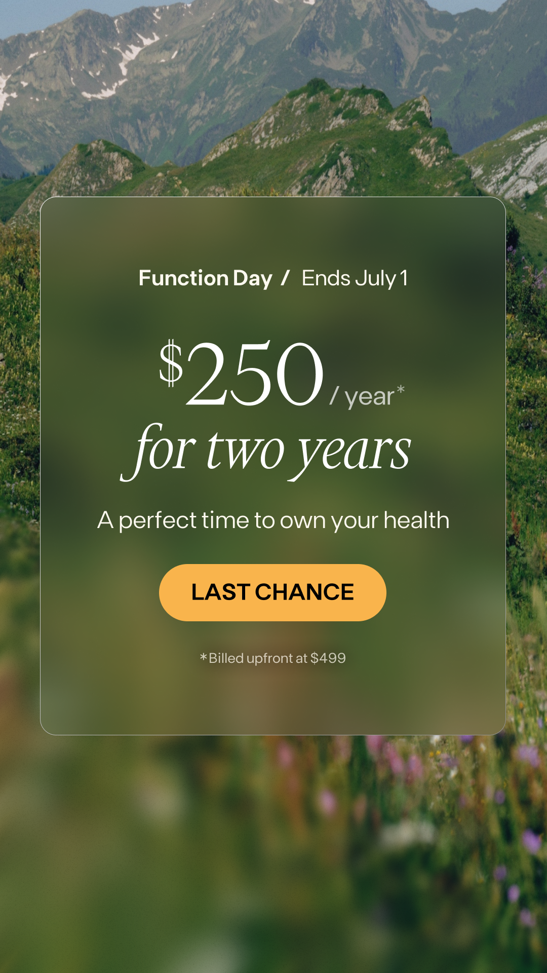 Function Health Facebook ad