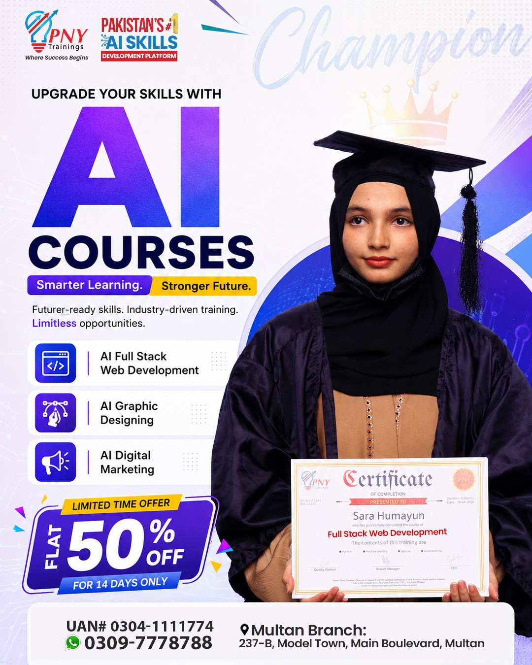 PNY Trainings Multan Facebook ad: Multan Mein Rehte Hain Aur AI Nahi Seekh Rahe?