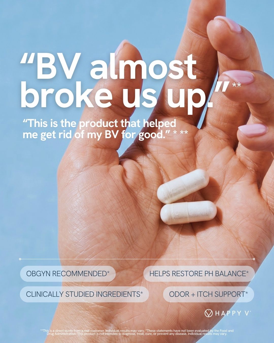 Happy V Facebook ad