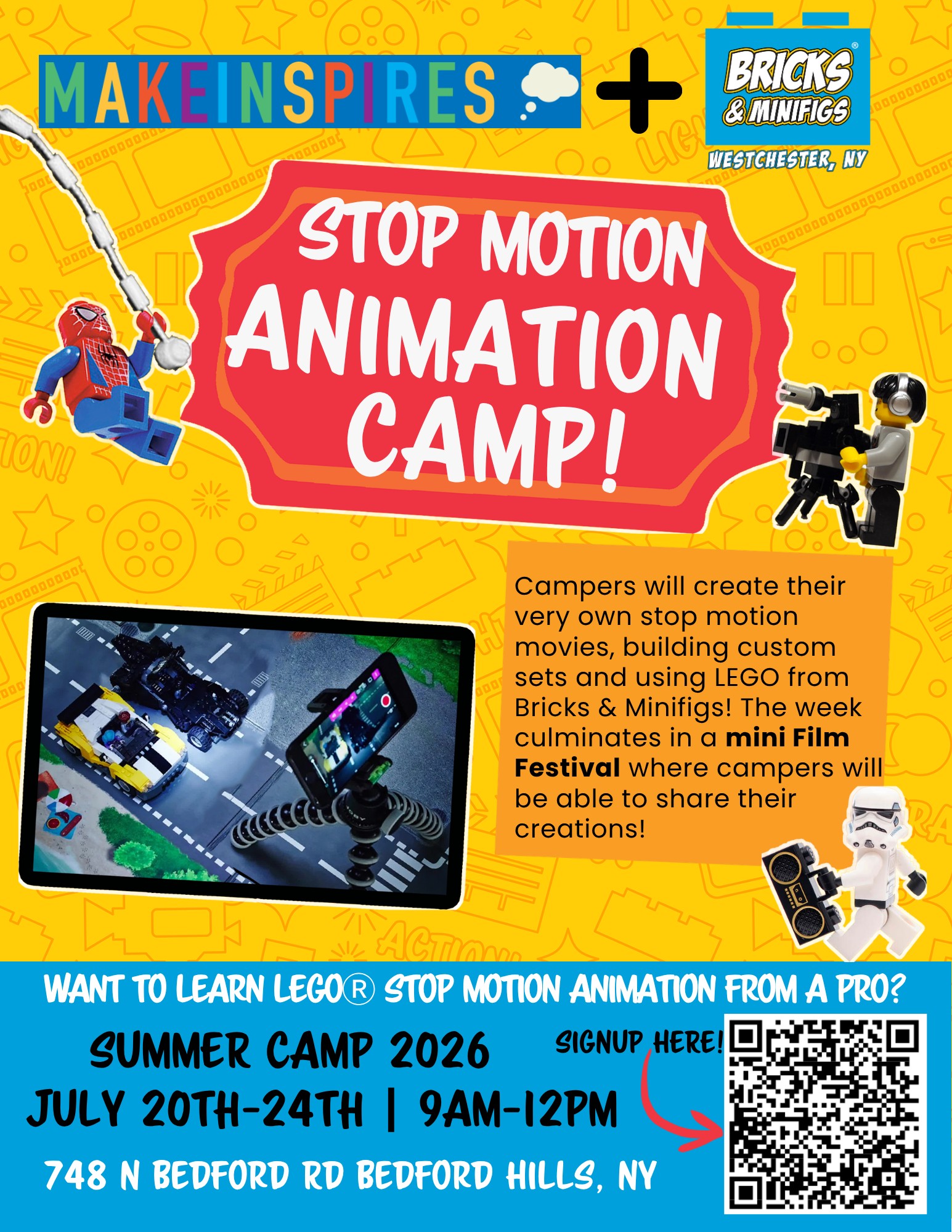 Bricks & Minifigs Westchester Facebook ad: MakeInspires Chappaqua - MakeInspires x Bricks & Minifigs…