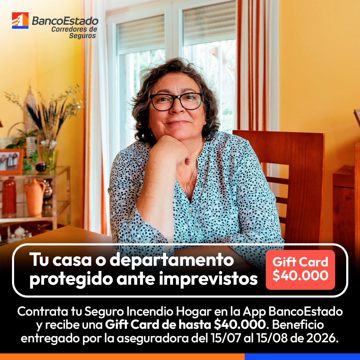 BancoEstado Facebook ad: Seguro Incendio Hogar