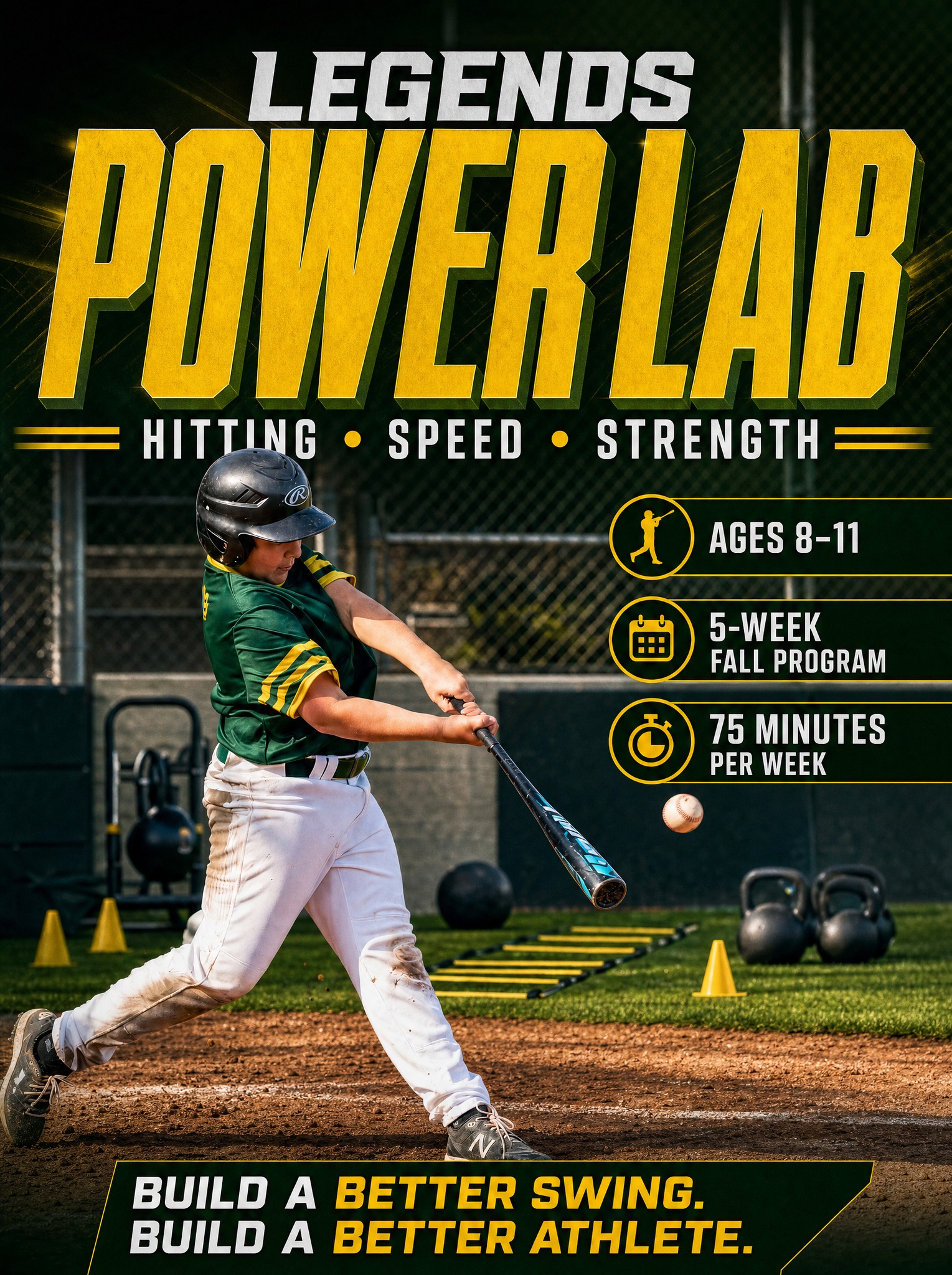 Legends Baseball Camps Facebook ad: FALL BASEBALL TRAINING IS HERE!