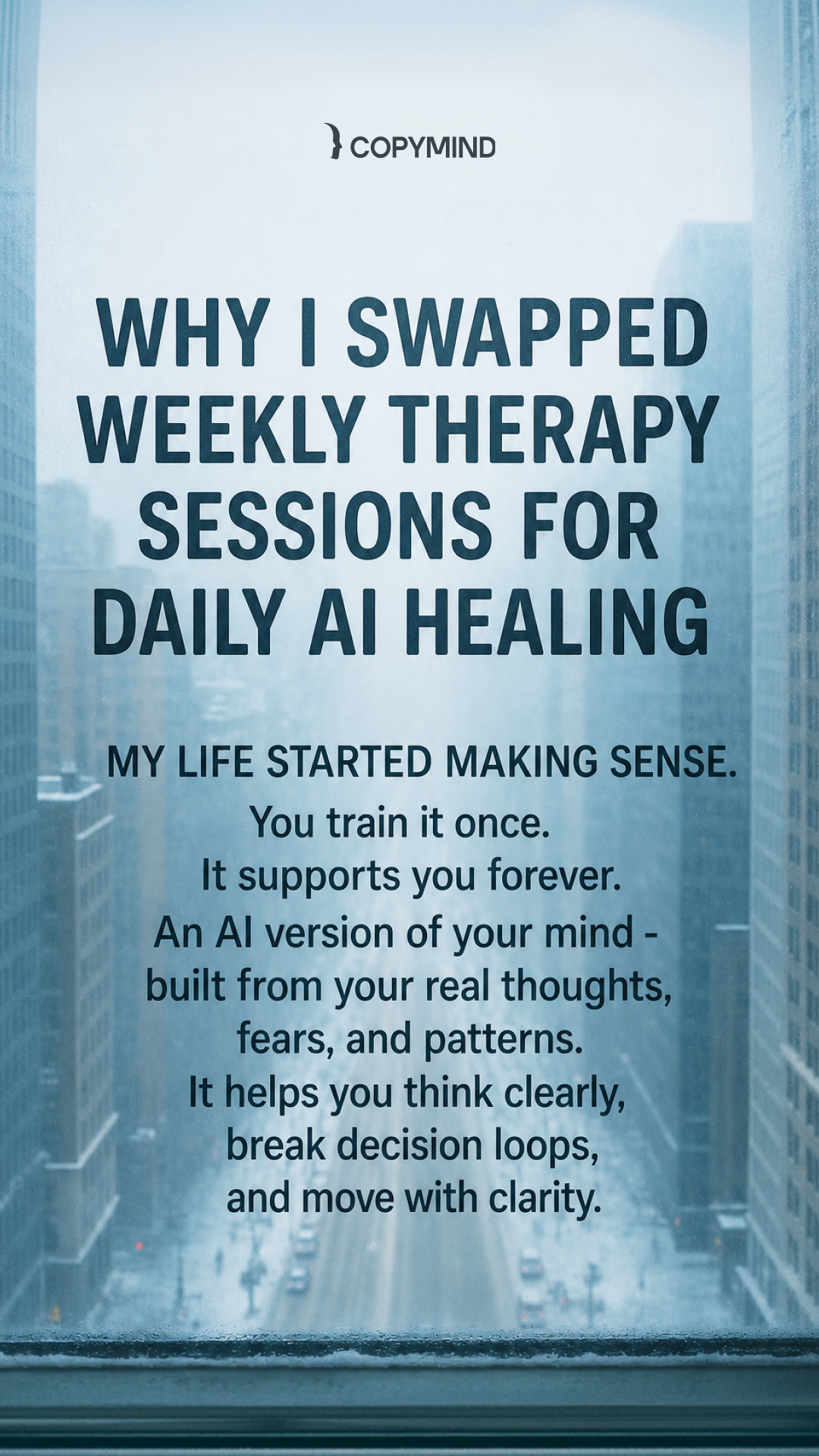 Copymind: AI twin for therapy Facebook ad