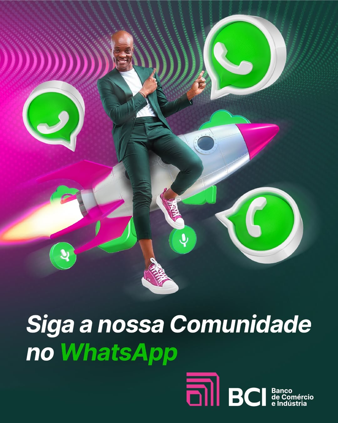 BCI Angola Facebook ad: Acede ao nosso canal no WhatsApp e clica…