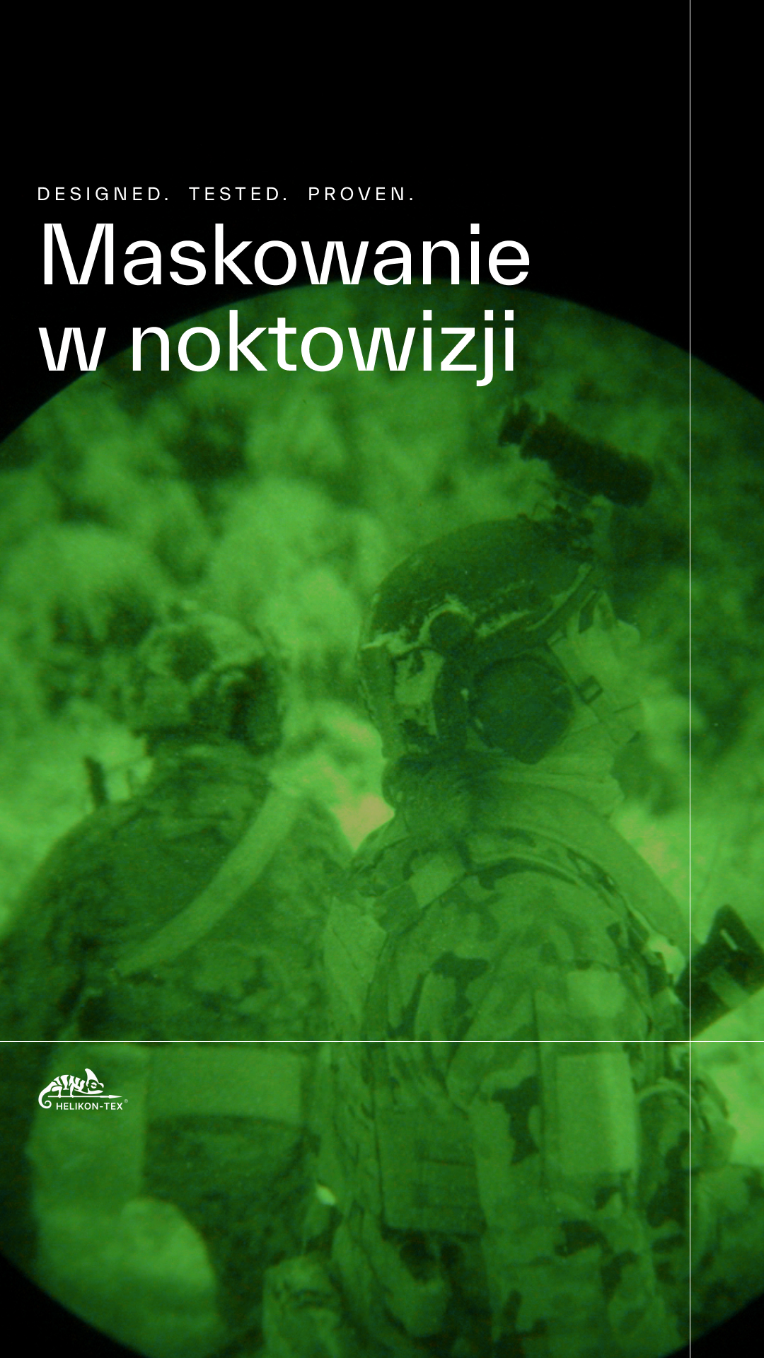 Helikon-Tex Facebook ad: Skuteczne maskowanie w noktowizji