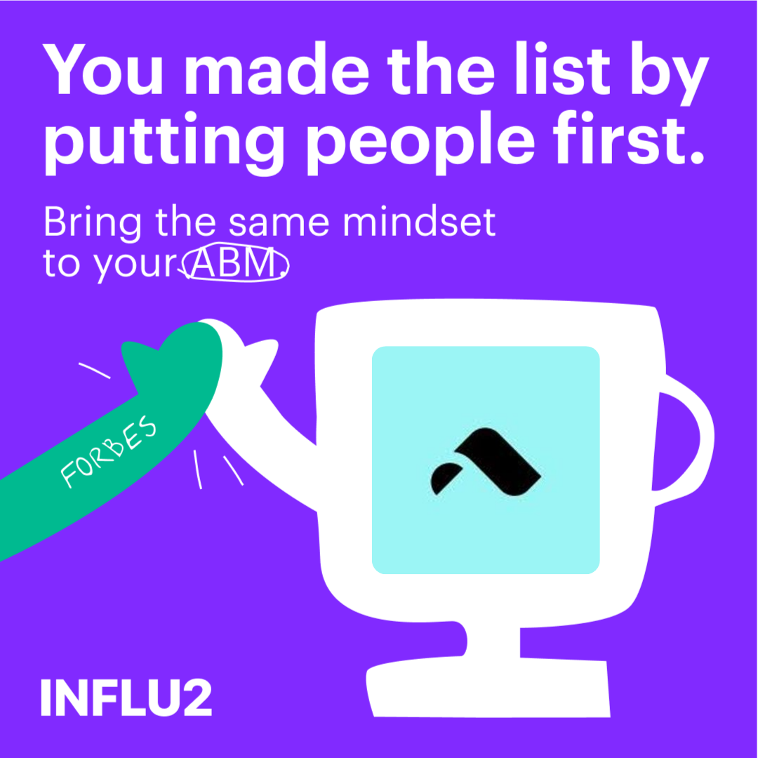 Influ2 x B2B marketing Facebook ad: Make ABM about people, not logos