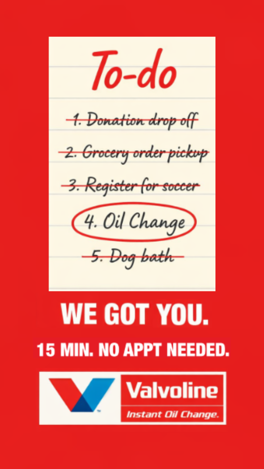 Valvoline Instant Oil Change Facebook ad: Find Coupons & A Store Near You.
