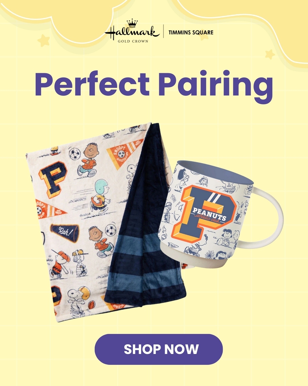 Hallmark Timmins Facebook ad: Cozy Up with Snoopy Comfort
