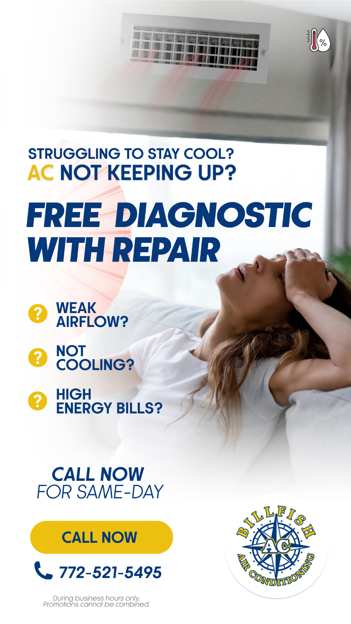 Billfish Air Conditioning, LLC Facebook ad from Jun 26, 2026