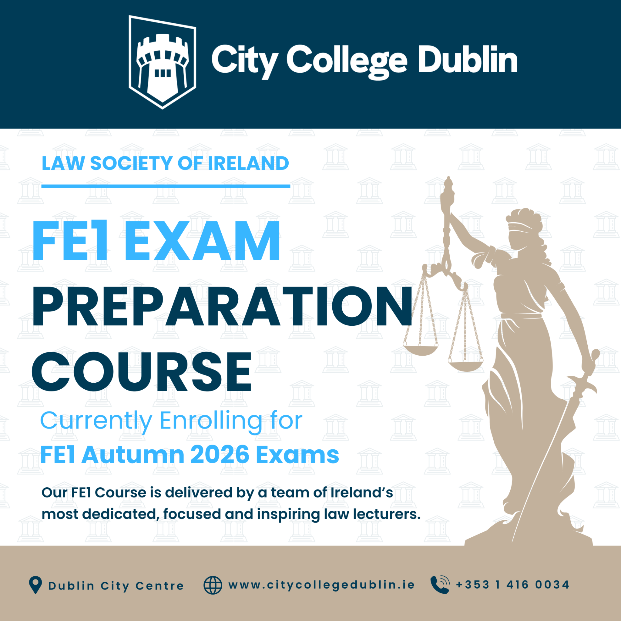 City College Dublin Facebook ad: FE1 Prep Classes For Autumn 2026 Exams