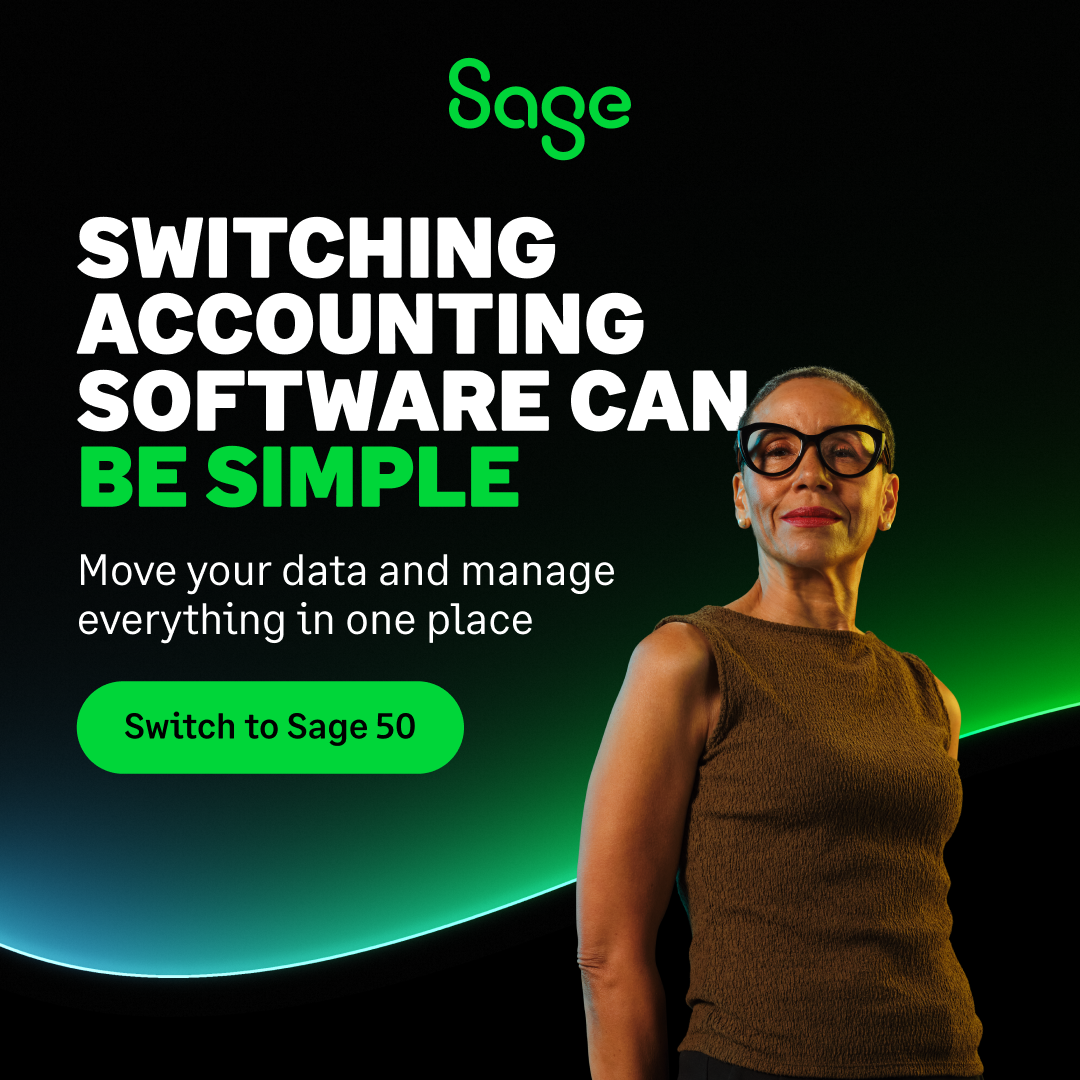 Sage Facebook ad: Switch to Sage 50 Easily