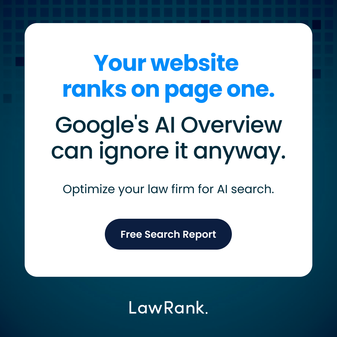 LawRank Facebook ad
