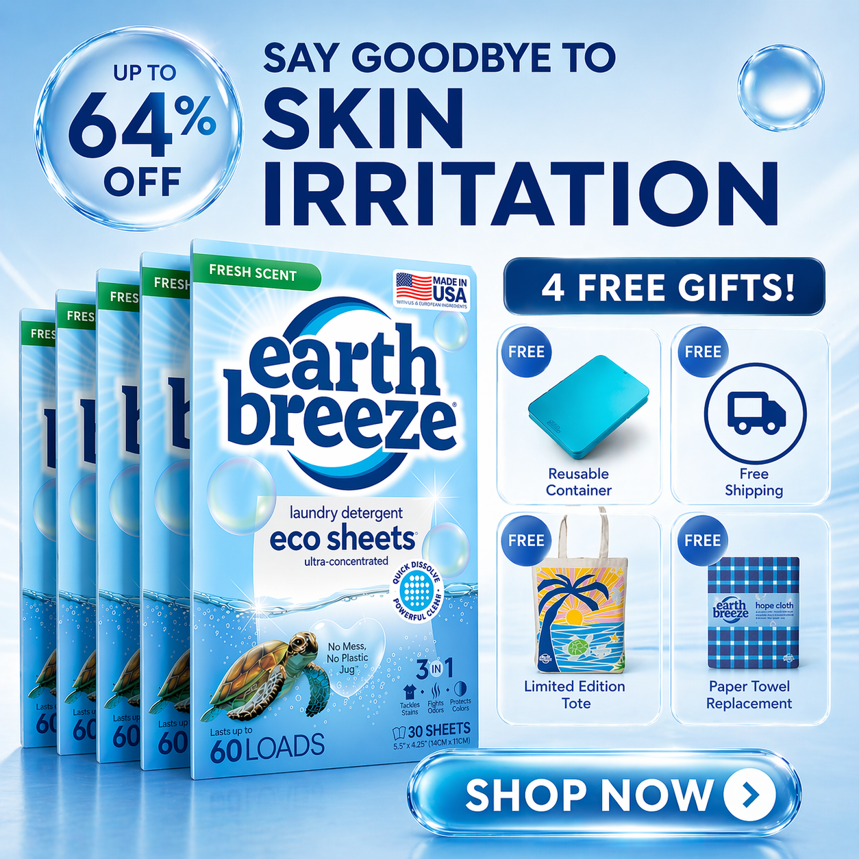 Earth Breeze Facebook ad