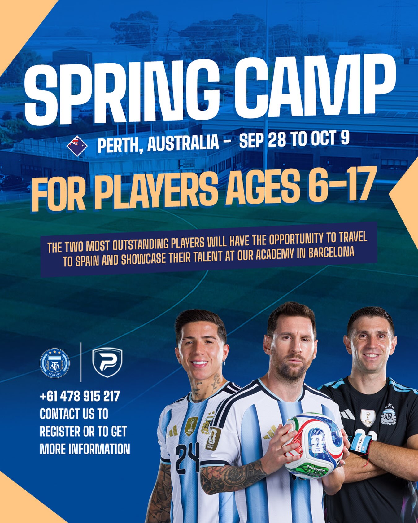 Playmaker Agency Facebook ad: Playmaker Agency, Football Camps for Young Players in Perth