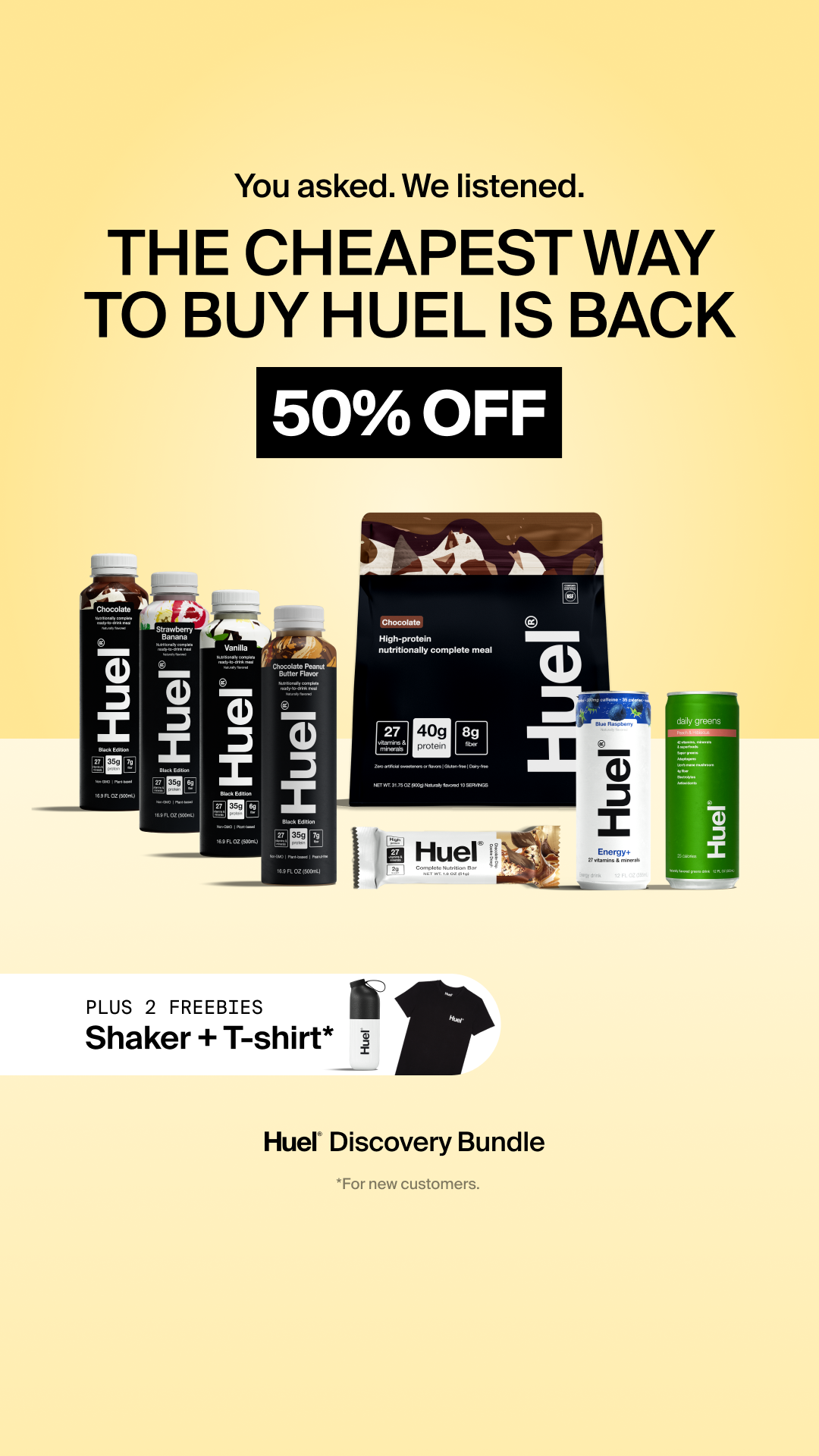 Huel Facebook ad