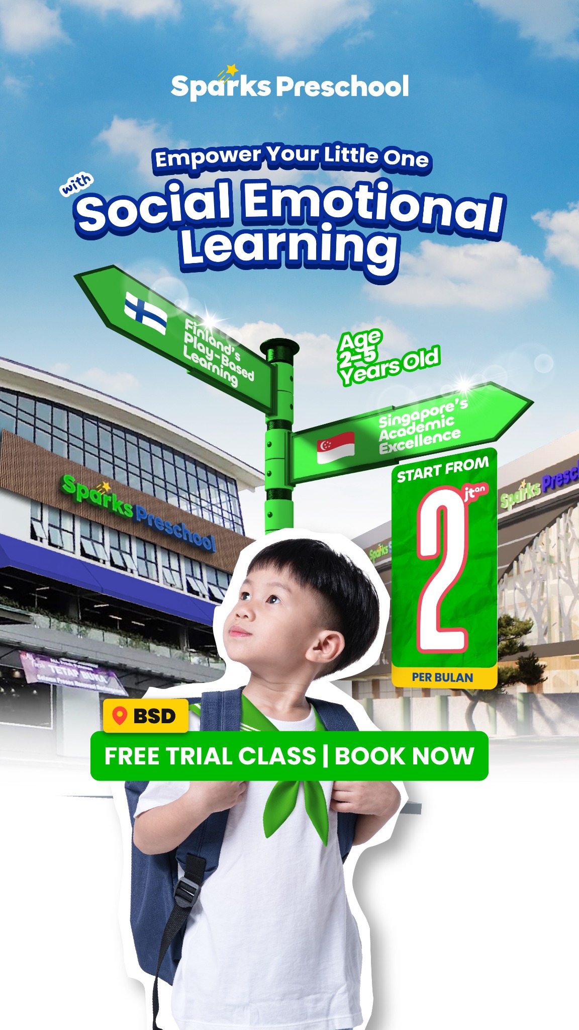 Sparks Preschool Facebook ad
