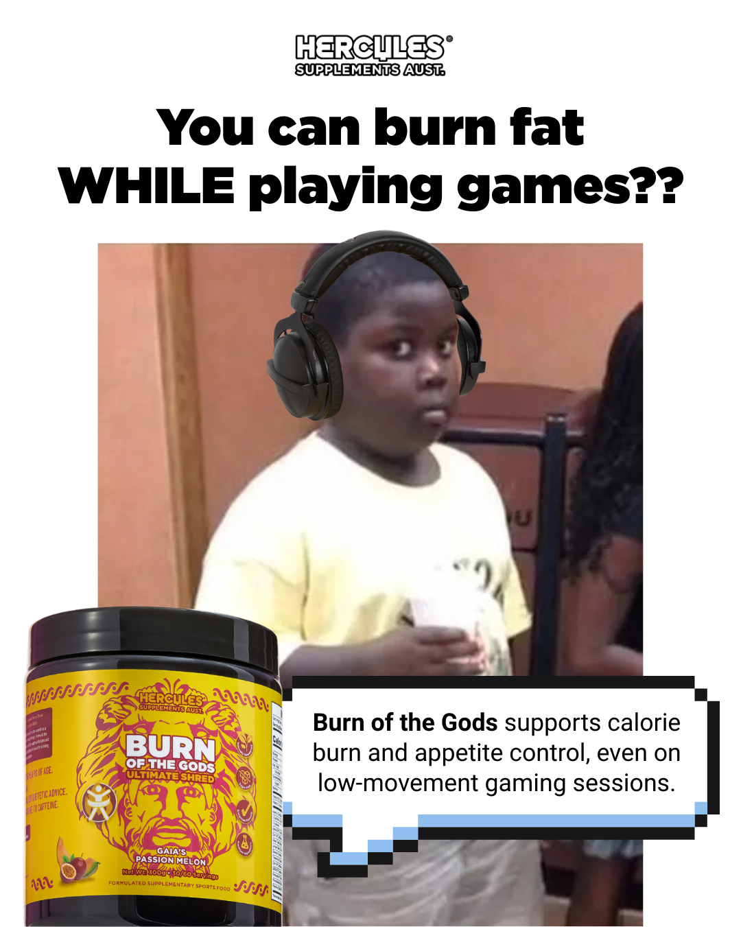 Hercules Supplements Aust Facebook ad