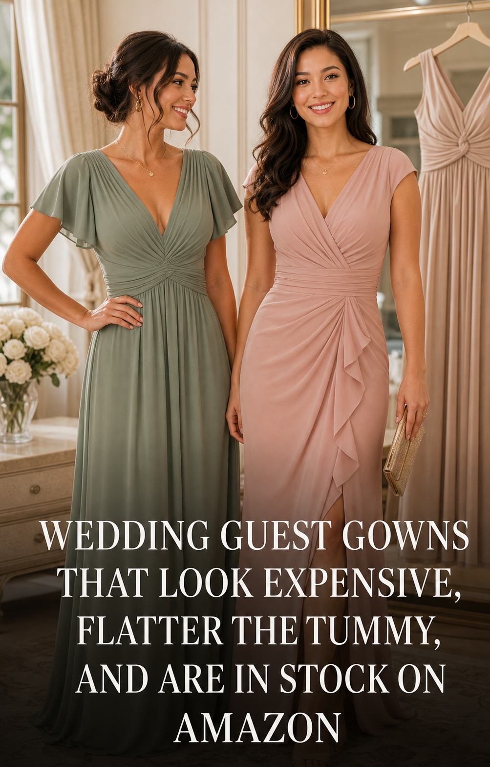 Offers.com Essentials Facebook ad: Stunning Wedding Guest Dresses Shop Our Amazon Picks