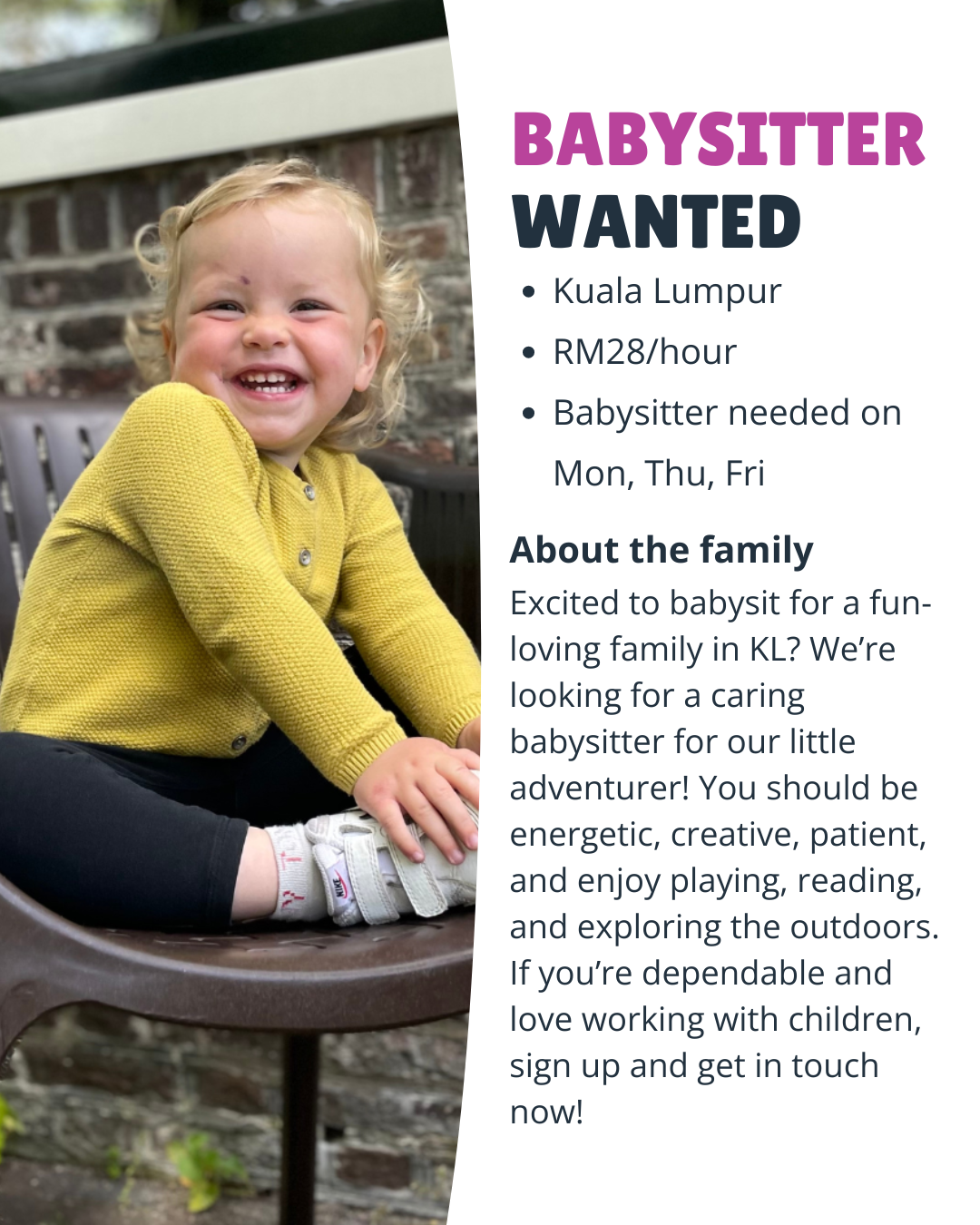 Sitly Facebook ad: Babysitting jobs near you