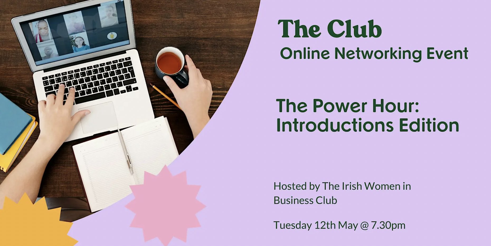 The Irish Women in Business Network Facebook ad: Online Evening Networking Event