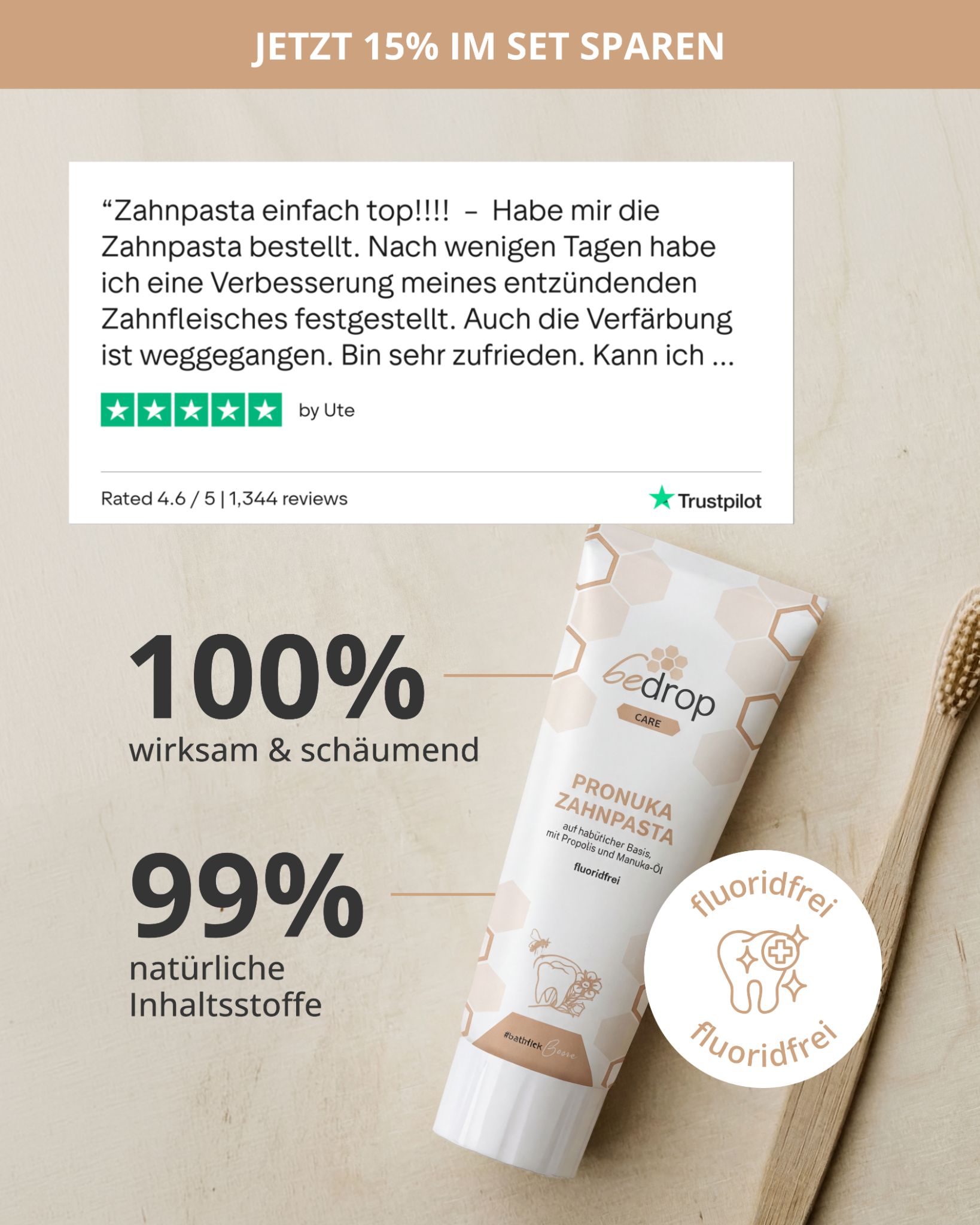 Bedrop #natürlichbiene Facebook ad