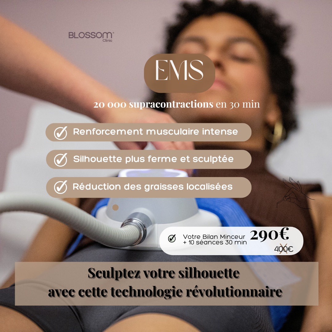 Blossom Clinic Facebook ad: Des milliers de contractions. Des résultats